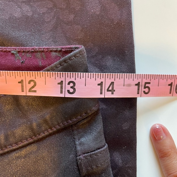 NWOT Ted Baker London Anna wax-finished skinny jeans size 28 / color purple - Picture 12 of 12